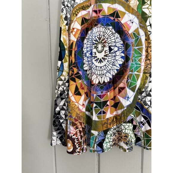 Salaam Skirt XS A-Line Mini Jersey Knit Stretch Geometric Multicolor Stretch - Picture 7 of 7